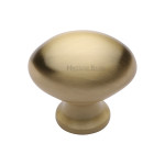 M Marcus Heritage Brass Oval Design Wardrobe Knob 38mm 